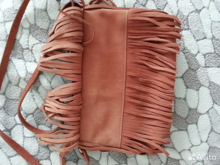 Сумка женская натуральная замша