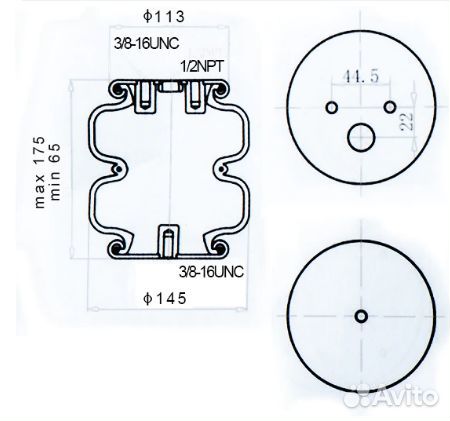 Пневмоподушка 2B160