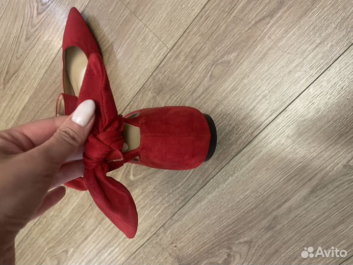 Замшевые балетки 40