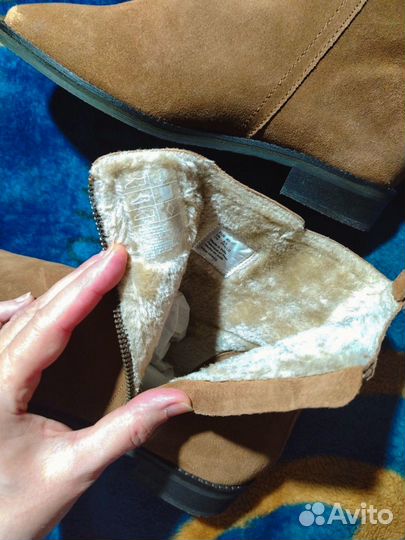 Полусапожки женские, натуральная замша