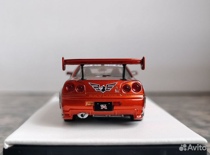 Nissan skyline gt-r 34 nfs модель 1:64