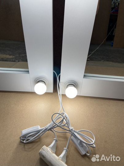 Зеркало в пол с лампами, зеркало с подсветкой