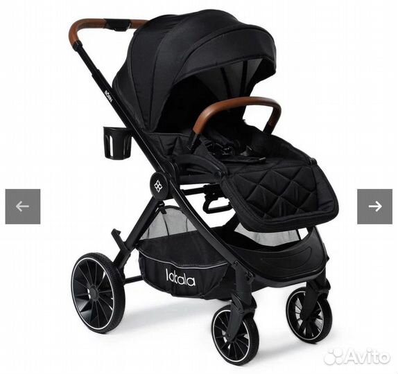 Модульная коляска 2в1 черная в хорошем состоянии