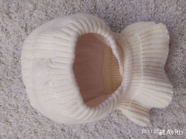 Шапка шлем зимняя для девочки