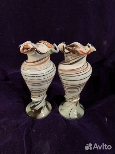 Ваза цветное стекло СССР