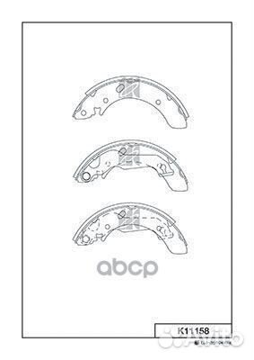 Колодки тормозные барабанные, задние K11158 Kas