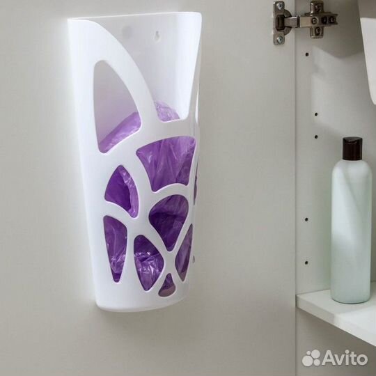 Корзина для пакетов, 18935 см, цвет белый