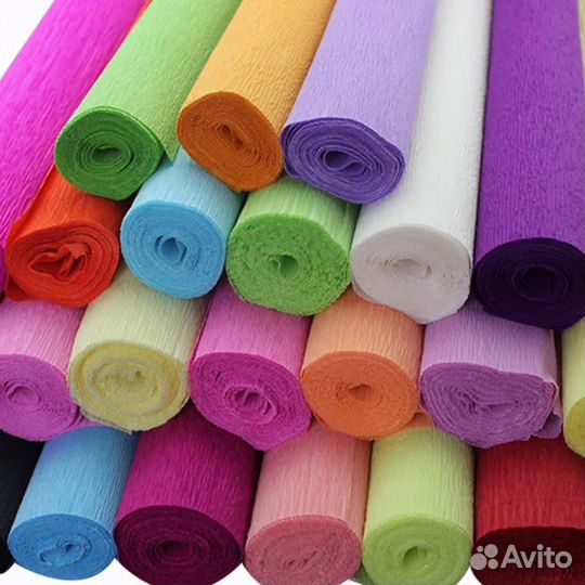 Гофрированная бумага, цветы для творчества