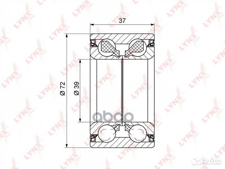 Комплект подшипника ступицы колеса перед WB