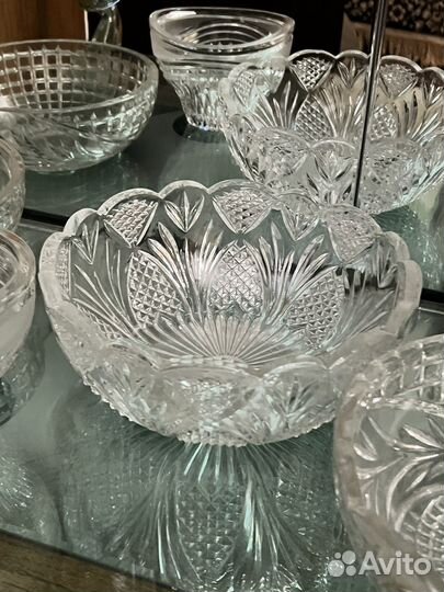 Конфетница, вазы, хрустальные чаши СССР
