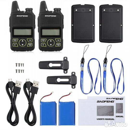 Комплект раций Baofeng BF-T1 mini с гарнитурами