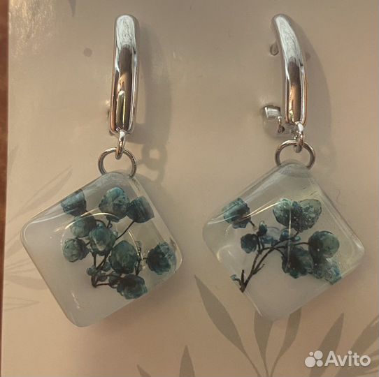Серьги из эпоксидной смолы