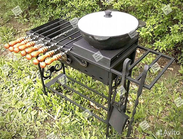 Мангал разборный с ковкой