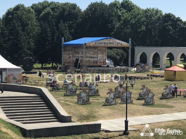 Двускатный мобильный сценический комплекс 12,0 х 9