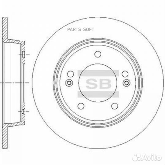 Sangsin brake SD1085 Диск тормозной