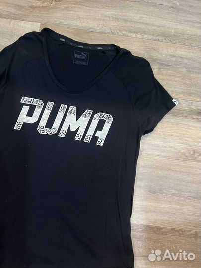 Puma футболка черная женская оригинал