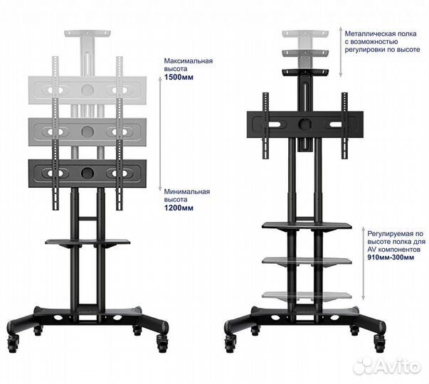 Cтойка мобильная для тв 40