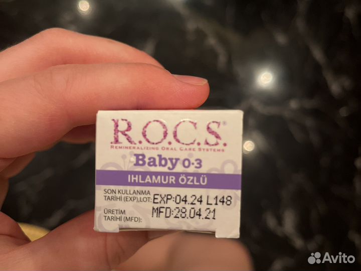 Зубная паста rocs 0-3 года