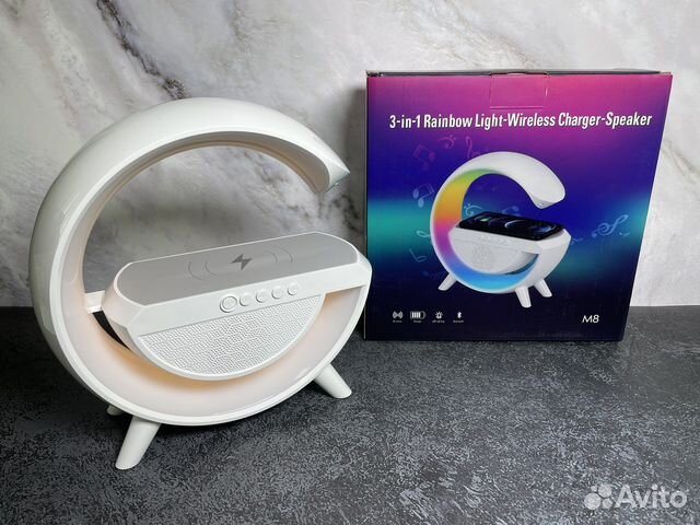 Лампа колонка зарядная станция 3 в 1 новая