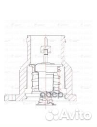 Термостат с ниж. крышкой для а/м ваз 1117-19 Ка