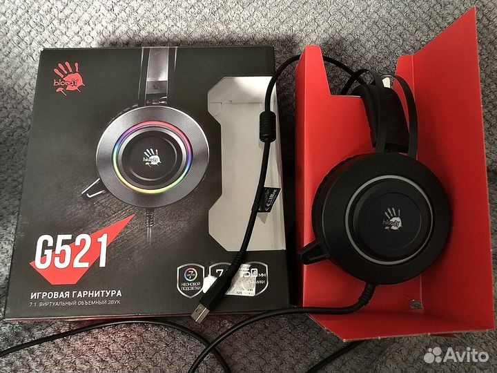 Игровые наушники с микрофоном a4tech bloody g521