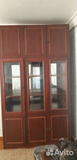 Шкаф сервант с антресолью