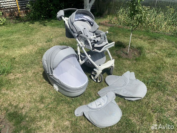 Коляска 2 в 1 adamex monte delux carbon