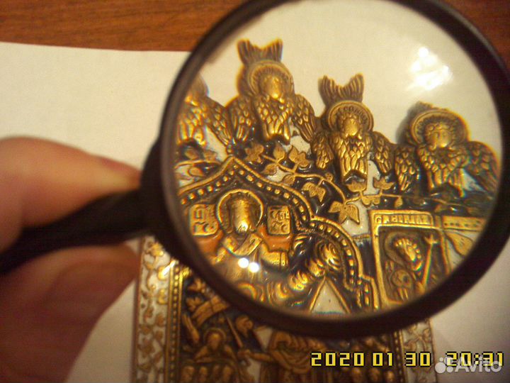 Старинная православная бронзовая икона нач.19 века