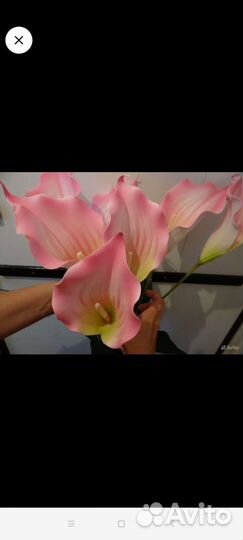 Искусственные цветы калы разные расцветки