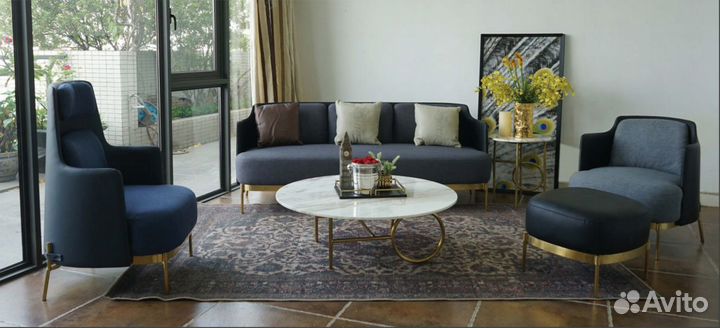 Оттоманка Zero Black Gold Base