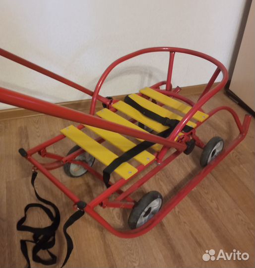 Санки детские на больших колесах