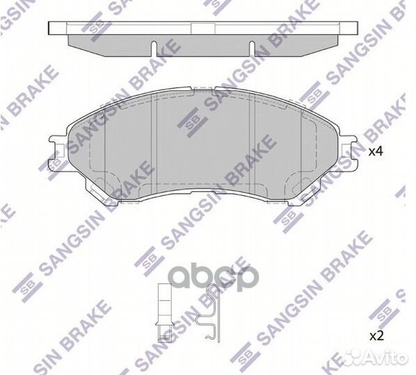 Колодки передние suzuki SX4 II S-Cross 13