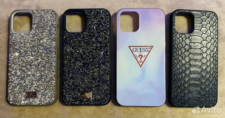 Чехол на iPhone 12 pro swarovski, guess