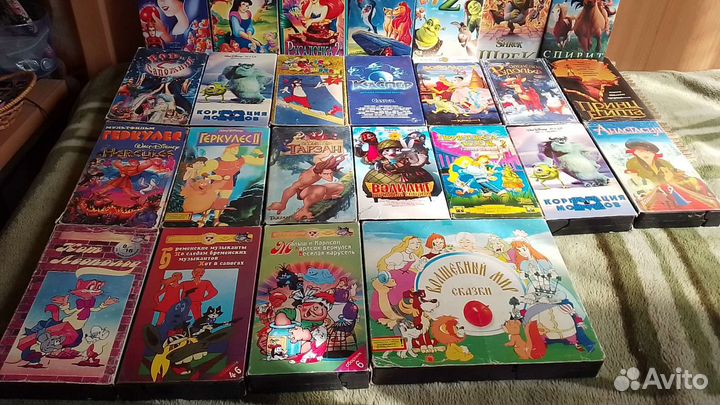 Видеокассеты vhs мультфильмы 70-90х