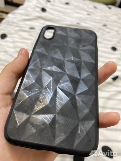 Чехол для iPhone X/XS, силиконовый, ребристый