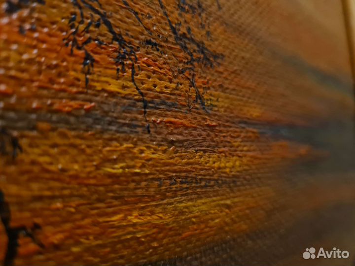 Картина маслом Восход солнца, 2001 год