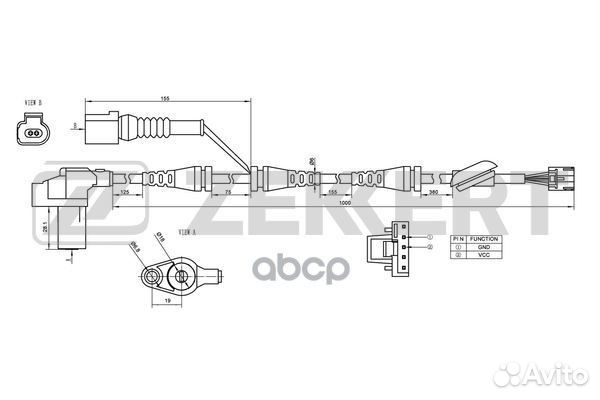 Датчик ABS передн. Audi A4 II III 00- se-6018