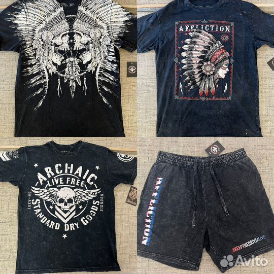 Футболки и шорты Affliction L, XL