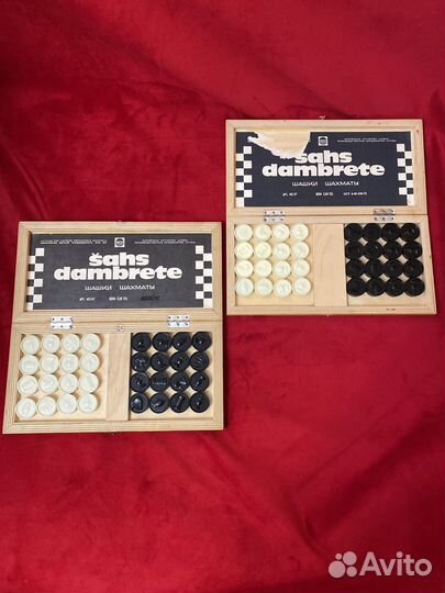 Шашки-шахматы СССР №140 карболитовые