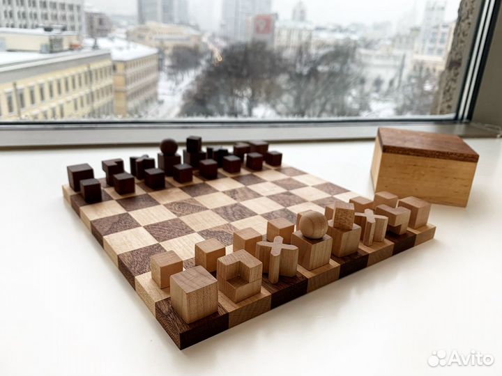 Шахматны Bauhaus (Баухауса). Mini Ручная работа