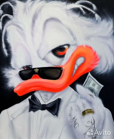 Картина маслом Скрудж Макдак Бизнесмен