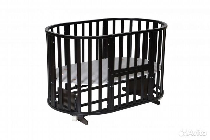 Кроватка-трансформер Антел +2 матраса Темная