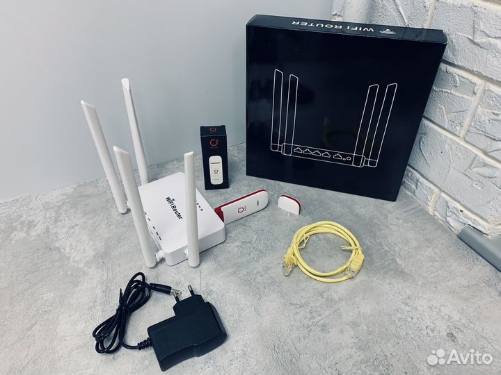 Комплект Интернета 4G Модем + Wi Fi роутер