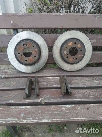 Диски и накладки тормозные передние Хонда црв