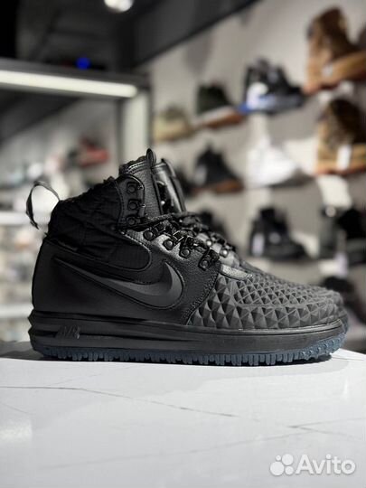 Nike air force 1 lunar duckboot зимние черные