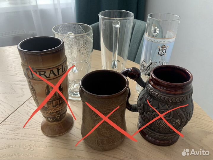 Пивные кружки и бокалы