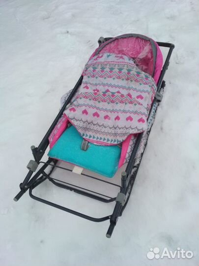 Детские санки коляска 