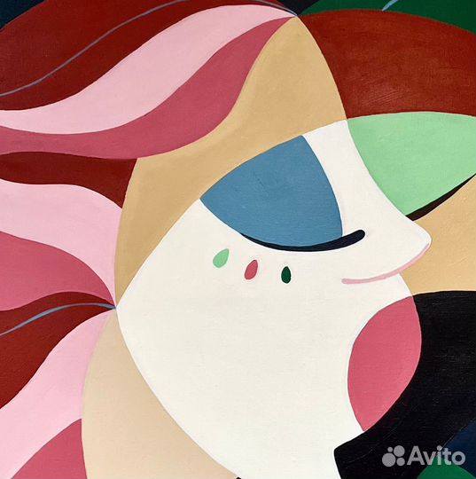 Стильная Абстракция для дома маслом на холсте