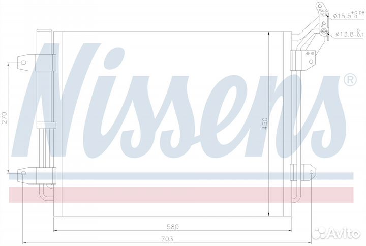 Радиатор кондиционера nissens 940138