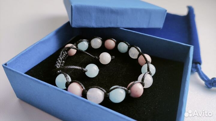 Браслет шамбала с натуральными камнями